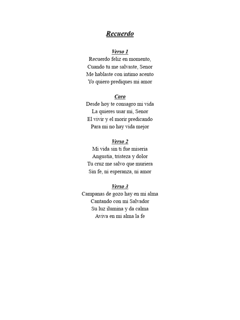 Recuerdo | PDF