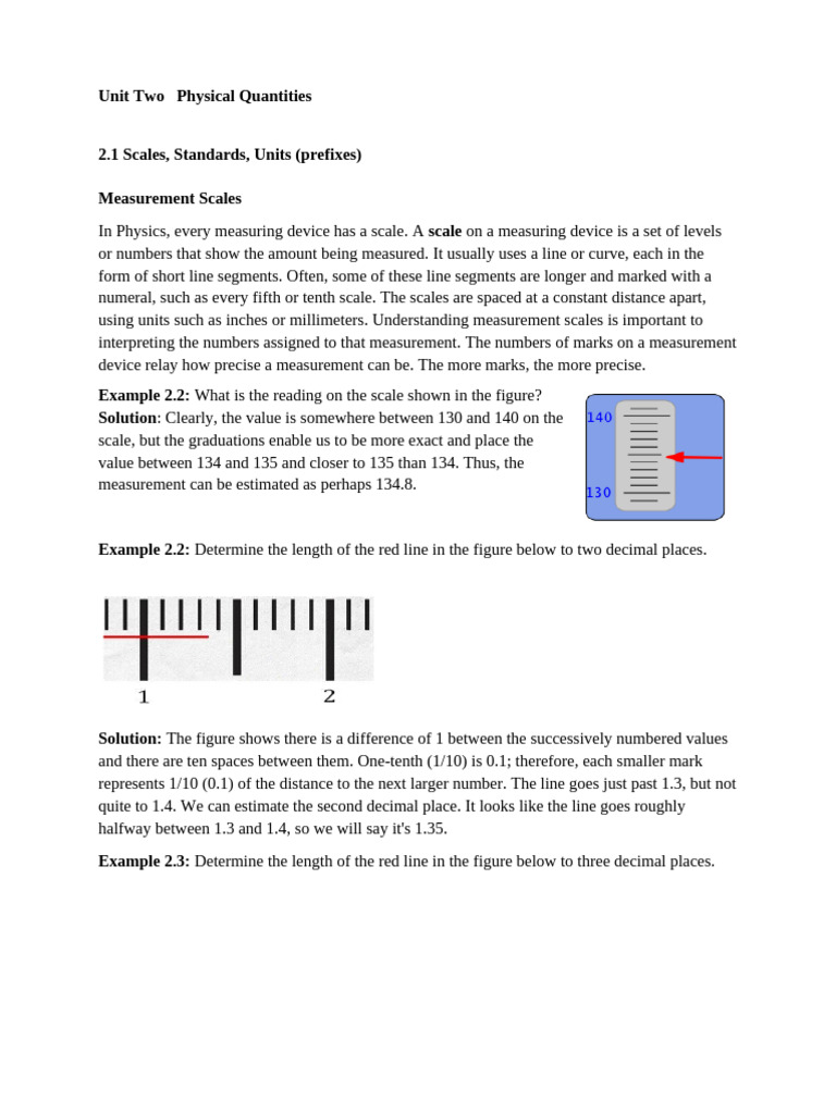 Comet Phys Grade 9 Unit 2 | PDF | Kilogram | Measurement
