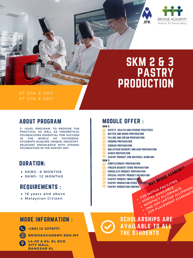 BA Courses Flyer EN Pastry | PDF | Baking | Snack Food