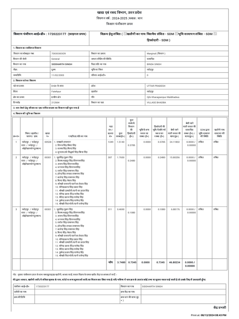 Siddharth Singh Dhan 2024 | PDF