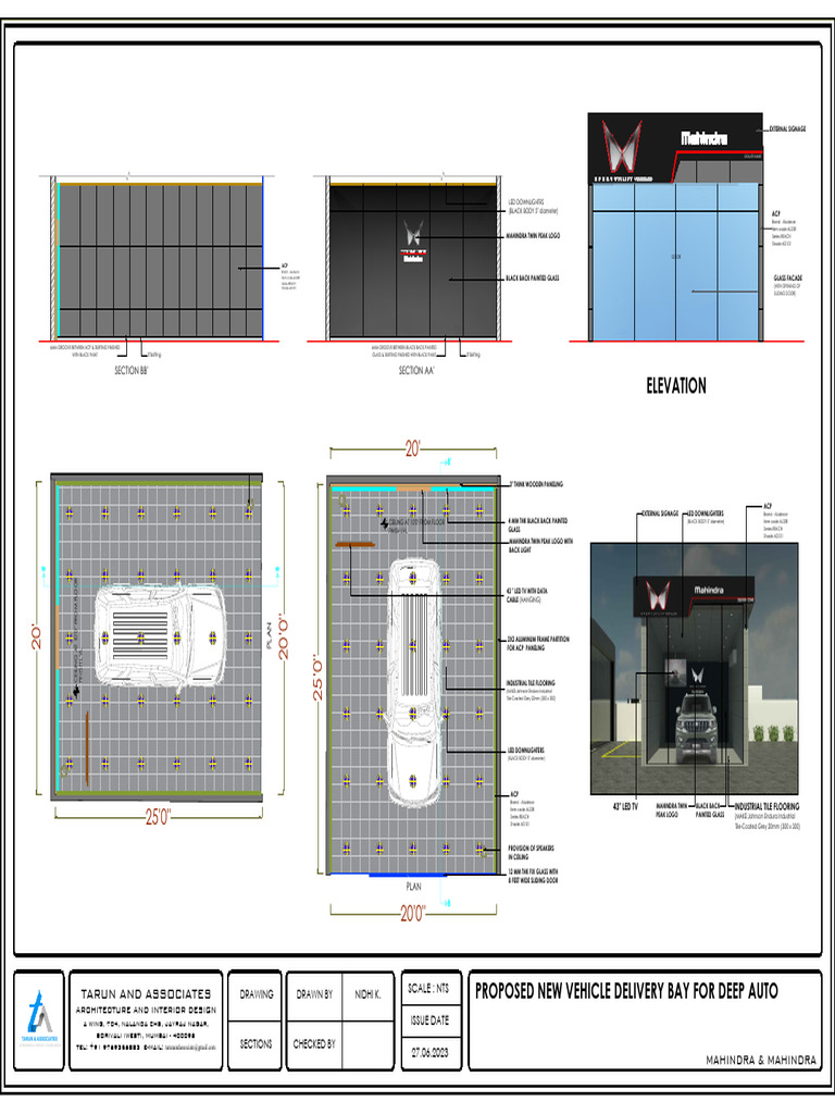 Mahindra Vehicle Delivery Bay Design | PDF | Door | Buildings And ...