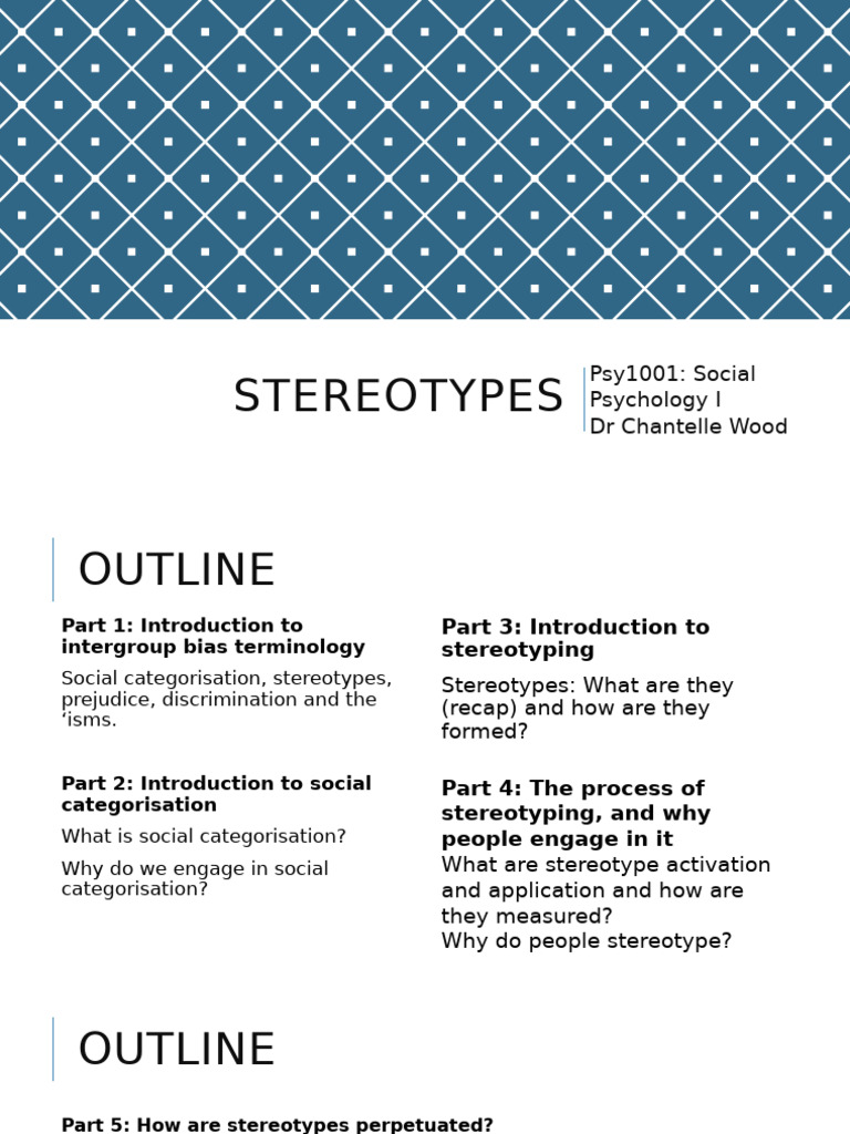 Understanding Stereotypes and Biases | PDF | Stereotypes | Prejudices