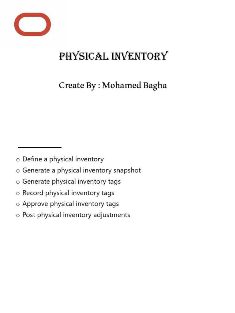 Physical Inventory | PDF | Inventory | Computing