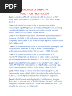 Boiling Point Elevation Practice Problems | PDF | Water | Molar ...