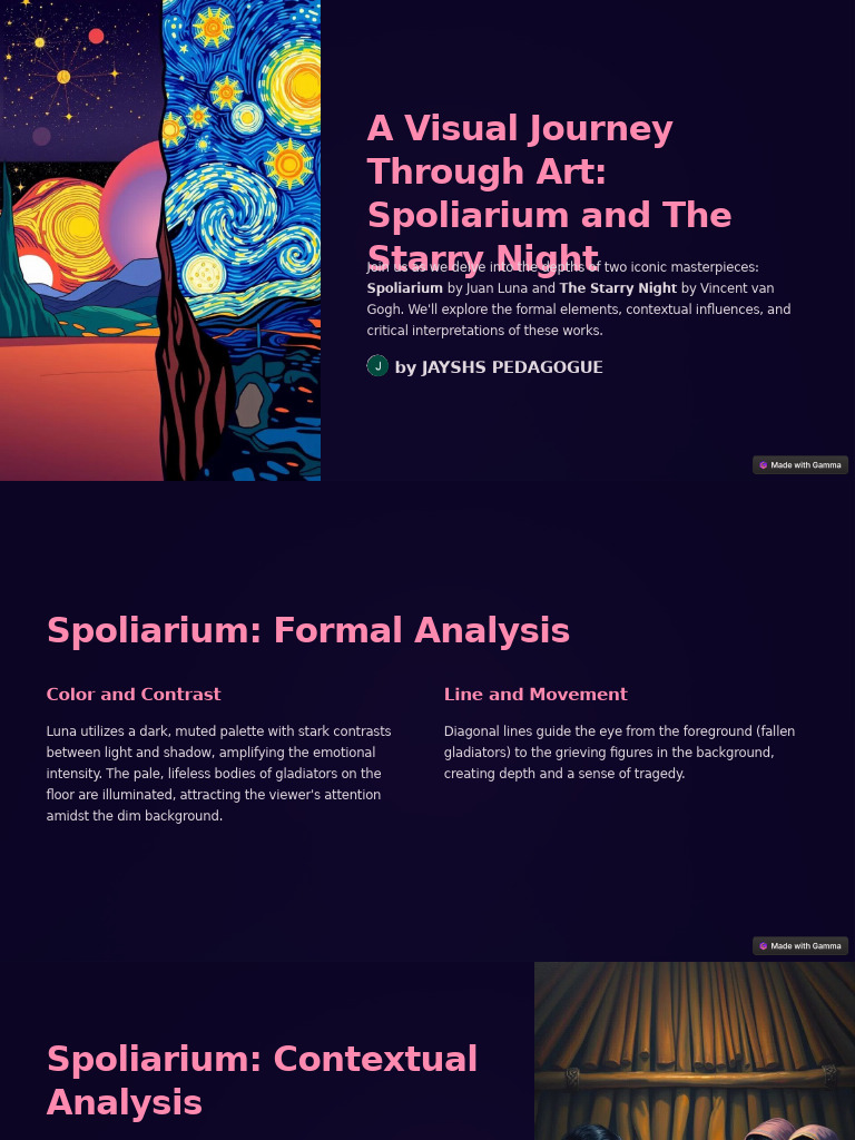 A Visual Journey Through Art Spoliarium and the Starry Night PDF(00)