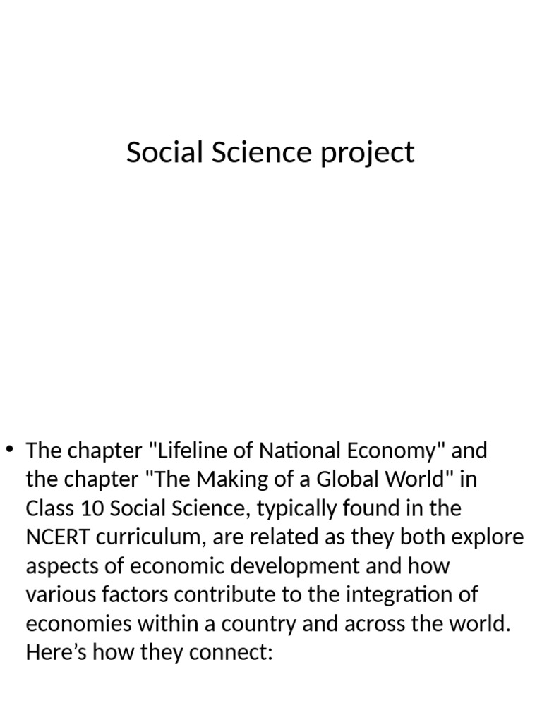 Social Science Project Nadih and Shivansh | PDF | Globalization | Economies