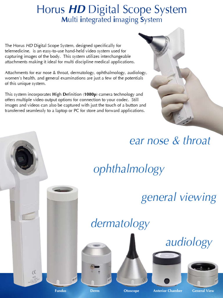 Horus HD Digital Scope for Telemedicine | PDF | Display Technology ...