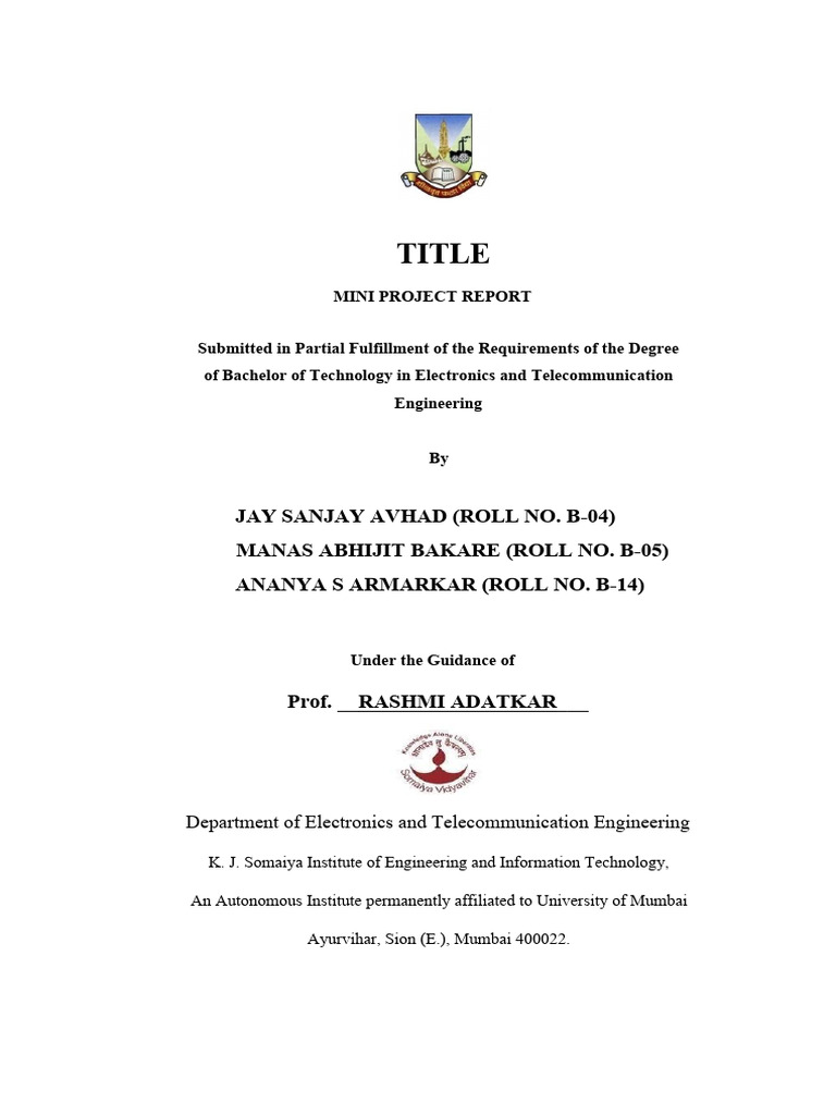 Final Miniproject | PDF | Radar | Ultrasound