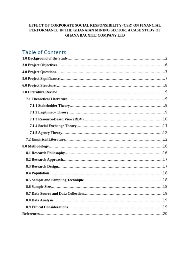 CSR Impact on Ghana Bauxite's Financials | PDF | Corporate Social ...