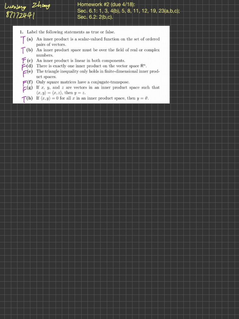 Advanced Math Homework | PDF