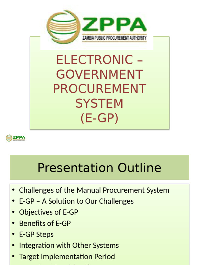 E-Government Procurement System Overview | PDF | Procurement | Business
