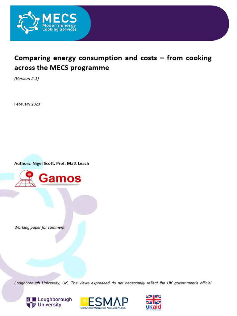 Comparing Energy Consumption and Costs From Cooking Across The MECS ...
