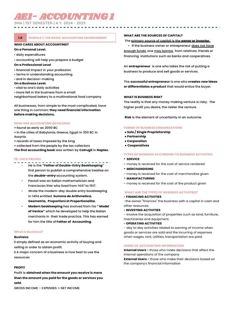Reviewer in Accounting 1 | PDF | Equity (Finance) | Corporations