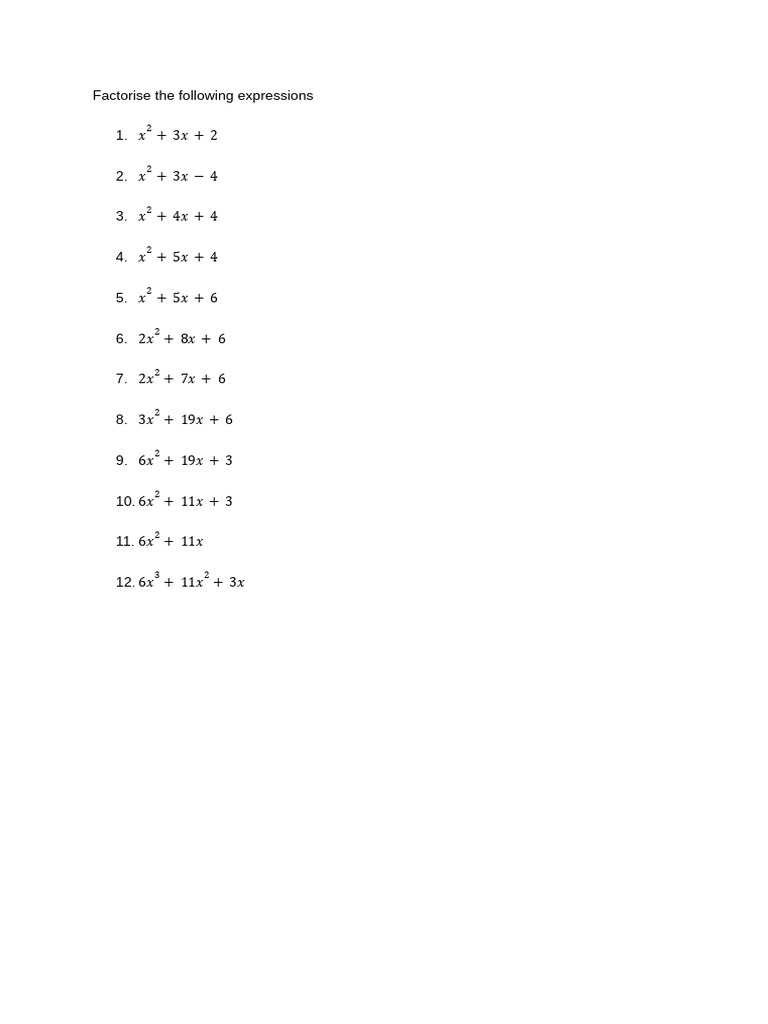 Factorization and Completing Squares Guide | PDF