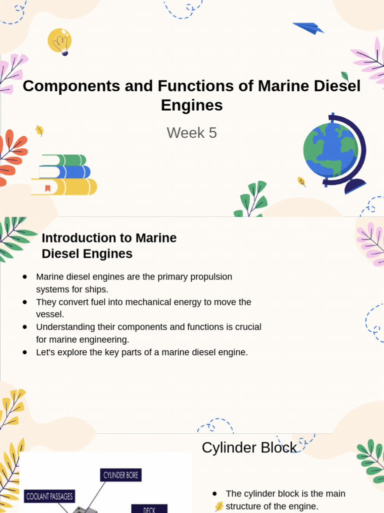PPD Week 5 Different Components of The Marine Diesel Engine and Its ...