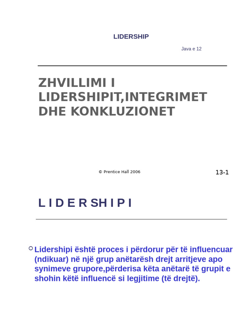 Java e 12te Lidership | PDF