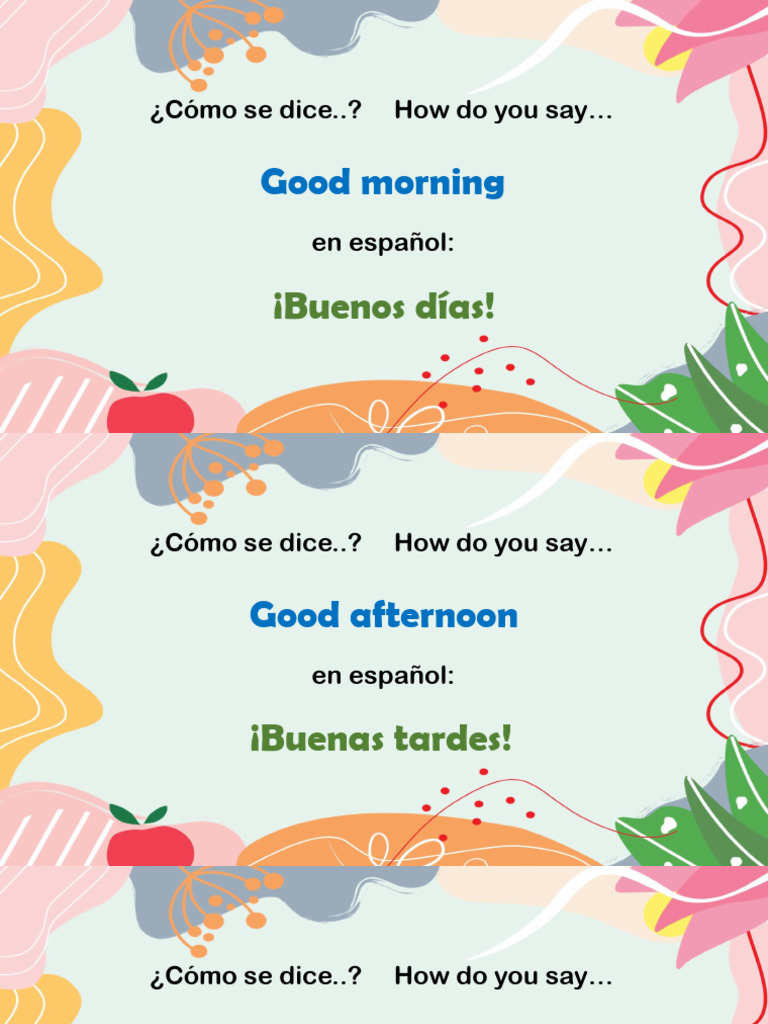 Frases Básicas en Español y Traducciones | PDF