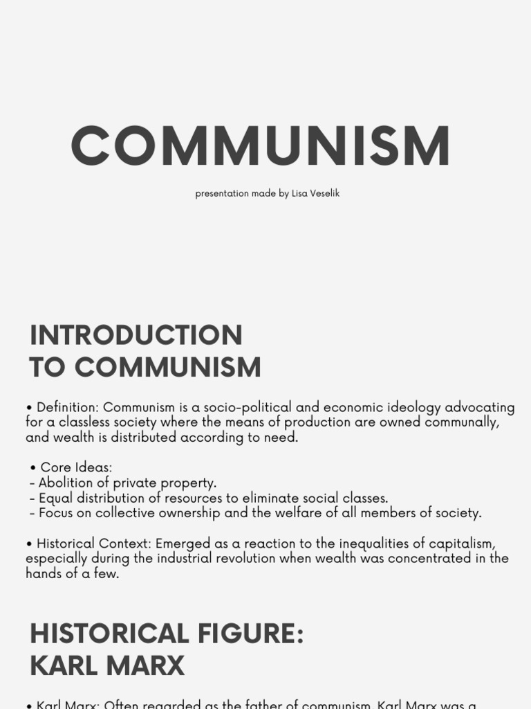 Understanding Communism: Key Concepts | PDF