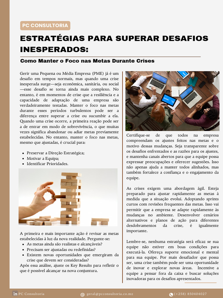 Estratégias Para Superar Desafios Inesperados | PDF | Economia