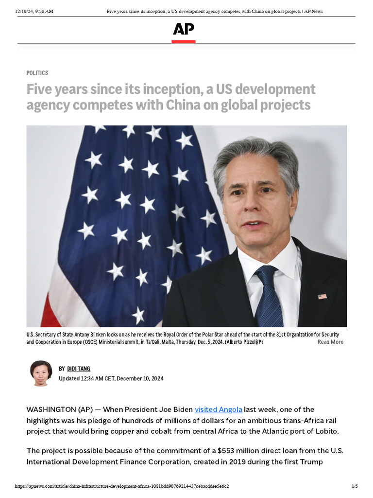 US Development Agency Competes with China | PDF | The United States ...