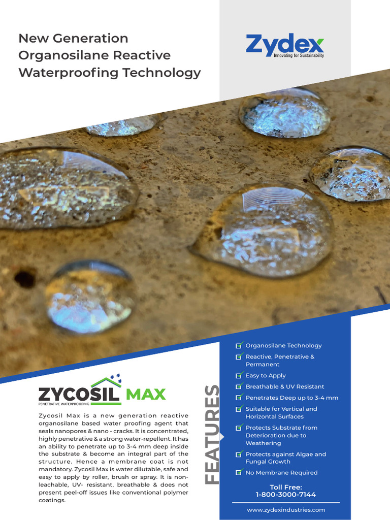 Waterproofing Chemical Suppliers - Zydex-Zycosil-Max - ADT Industries ...