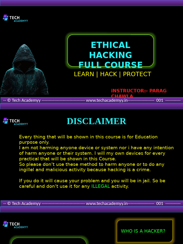 Ethical Hacking Full Course Overview | PDF | Security Hacker | Cybercrime