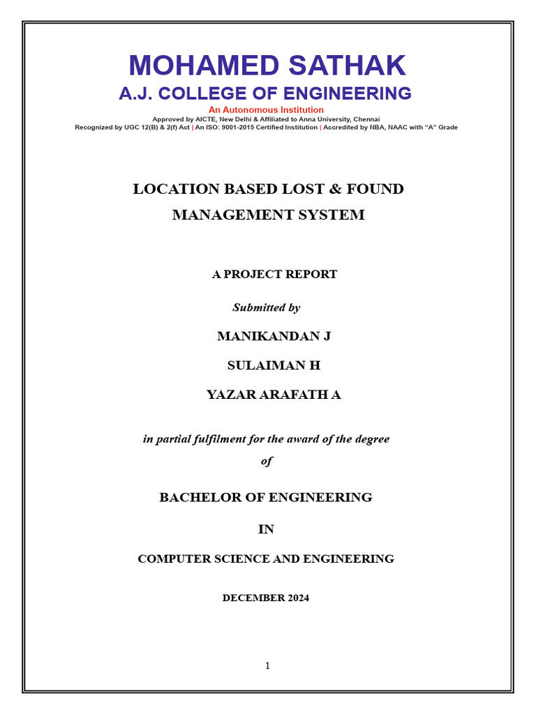 Location-Based Lost & Found System | PDF | Computing | Information ...