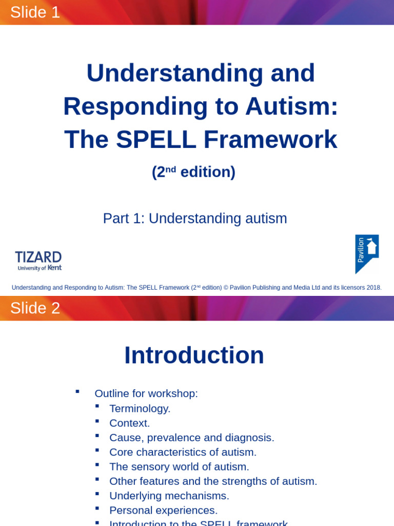 Understanding Autism: The SPELL Framework | PDF | Autism Spectrum ...