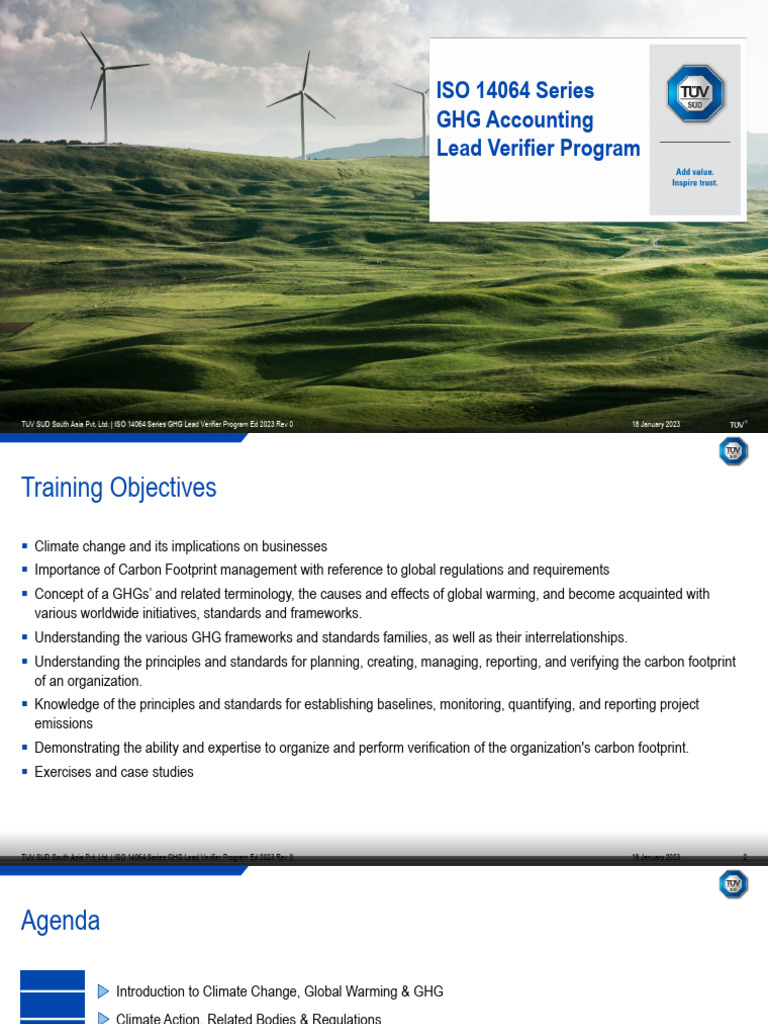 GHG Lead Verifier Training Overview | PDF | Greenhouse Gas | United ...