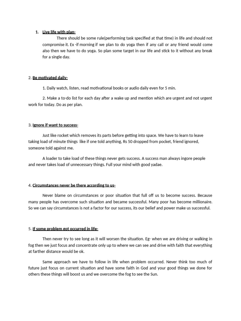 Life Rules | PDF