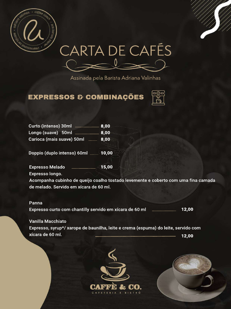 Cardapio Caffe e Co Barista PDF - Compressed | PDF