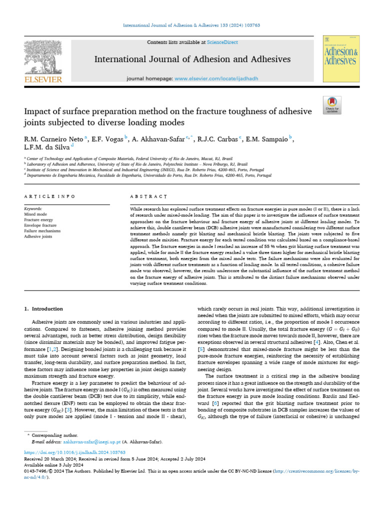 Impact of Surface Preparation Method On The Fracture Toughness of ...