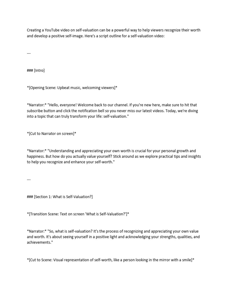 SELF VALUATION TECH | PDF | Self Esteem | Personal Development