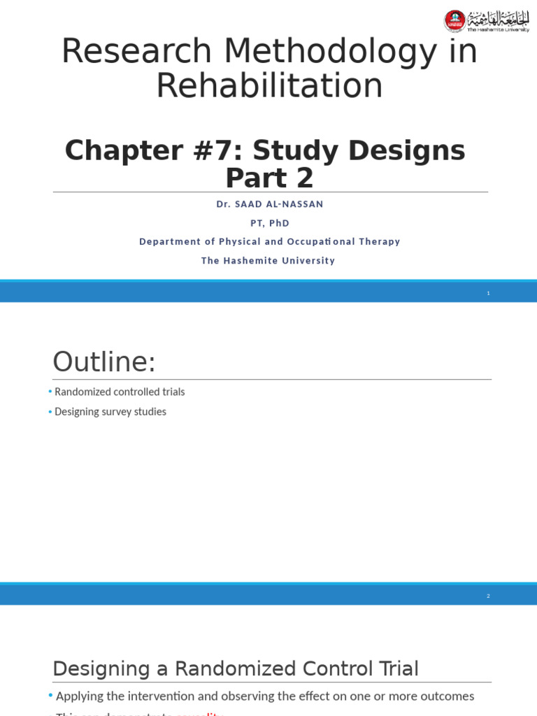Lecture9 - Study Designs 2 | PDF | Self Report Study | Survey Methodology