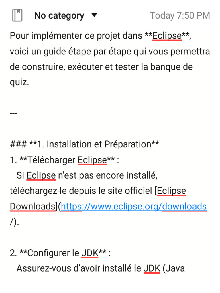 Guide d'implémentation de Quiz Java dans Eclipse | PDF | Java (Langage ...