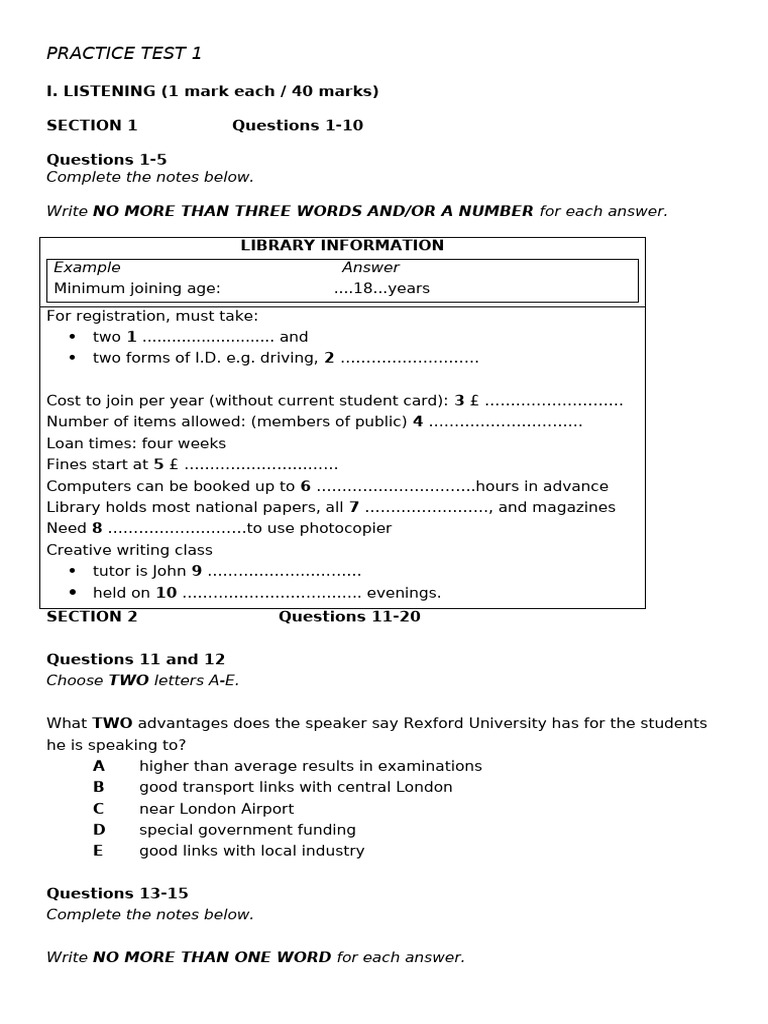 TEST 01 | PDF | Suburb | Teachers