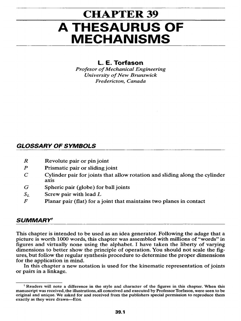 Thesaurus of Mechanical Mechanisms | PDF | Machines | Gear
