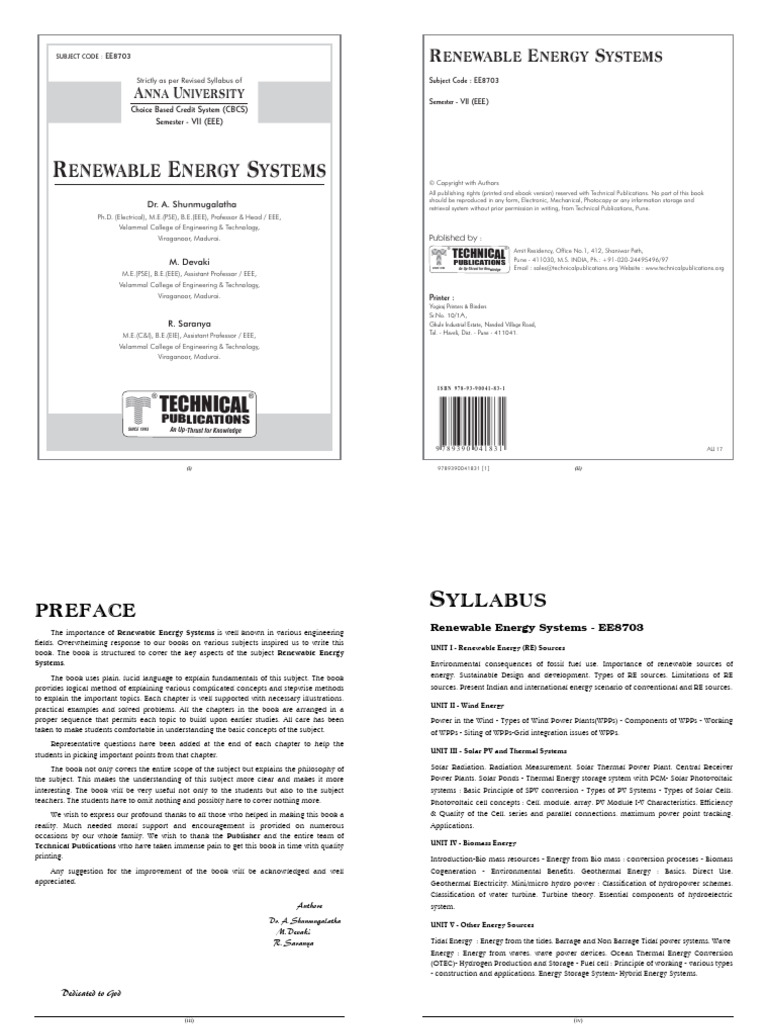 RES Book For Print | PDF | Energy Development | Renewable Energy