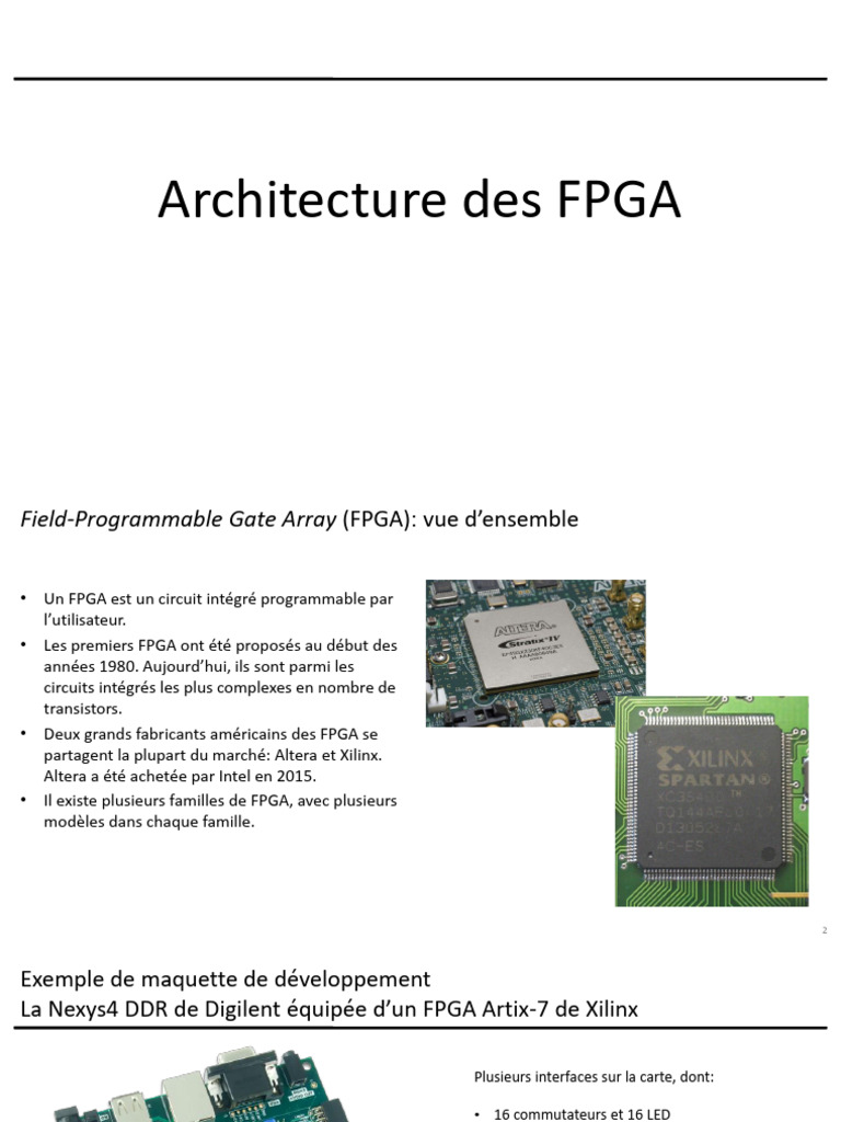 Introduction aux FPGA et leur architecture | PDF | Ingénierie ...