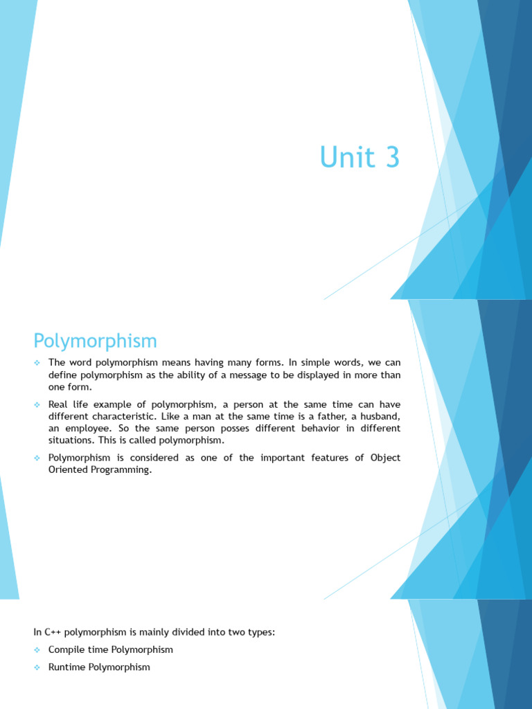 Understanding C++ Polymorphism Types | PDF | Pointer (Computer ...