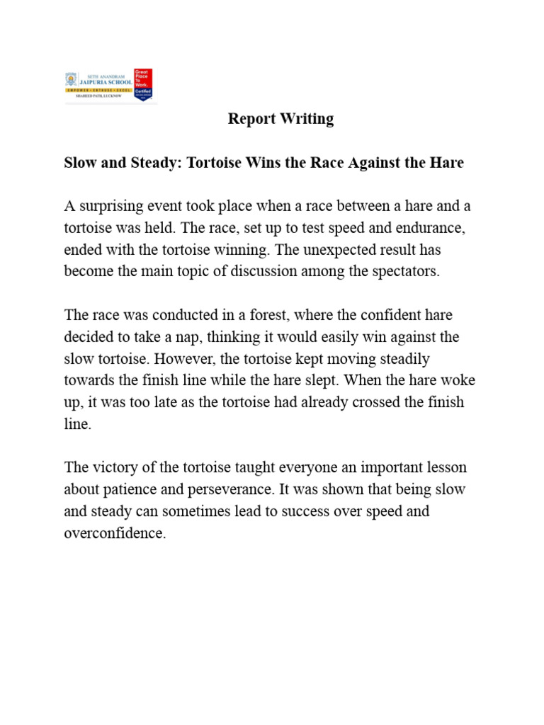 Report Writing Sample | PDF