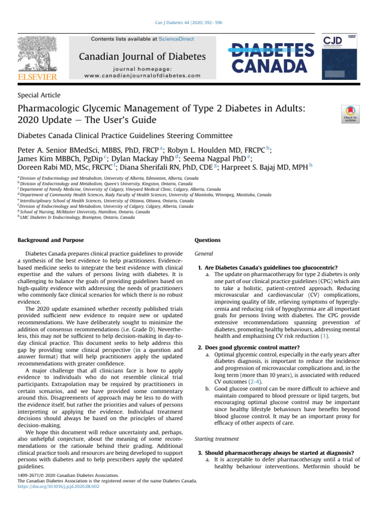 DC-Guidelines-2020-Pharm2-Update-User-Guide - Canada | PDF | Diabetes ...