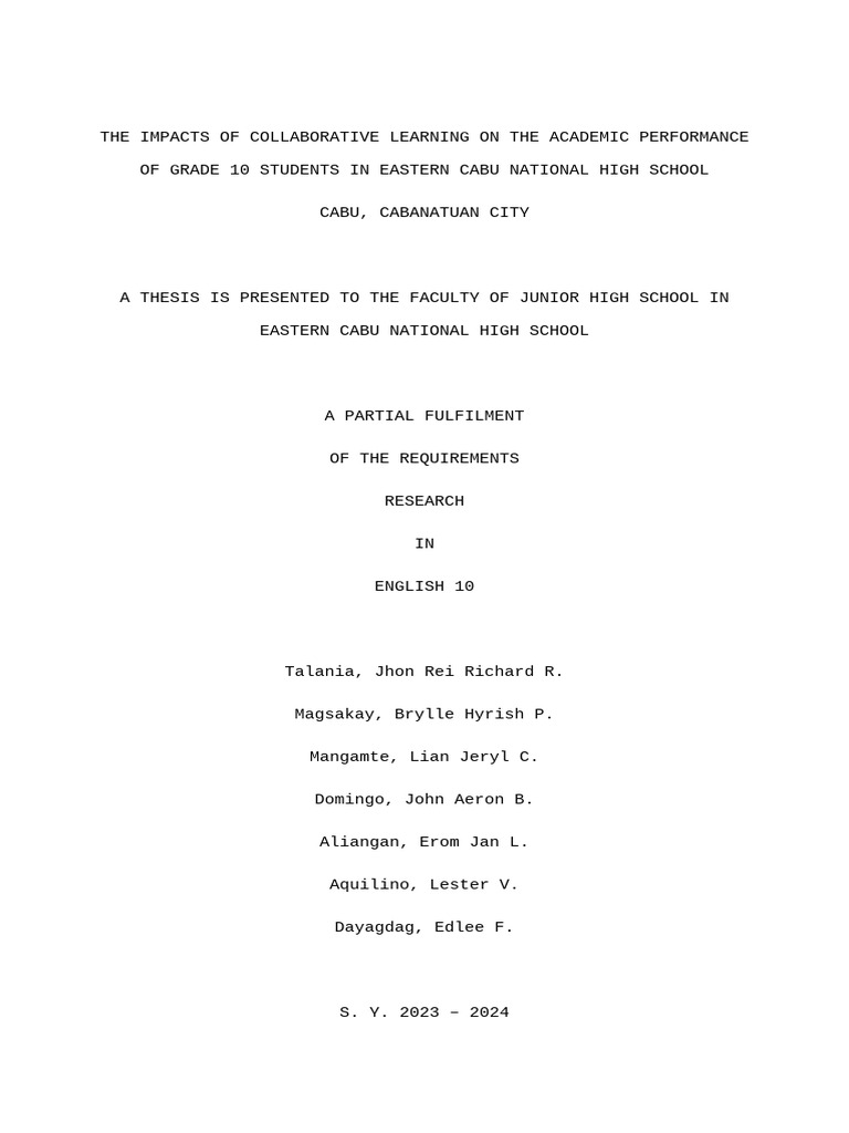 Collaborative Learning's Impact on Grades | PDF | Learning | Pedagogy
