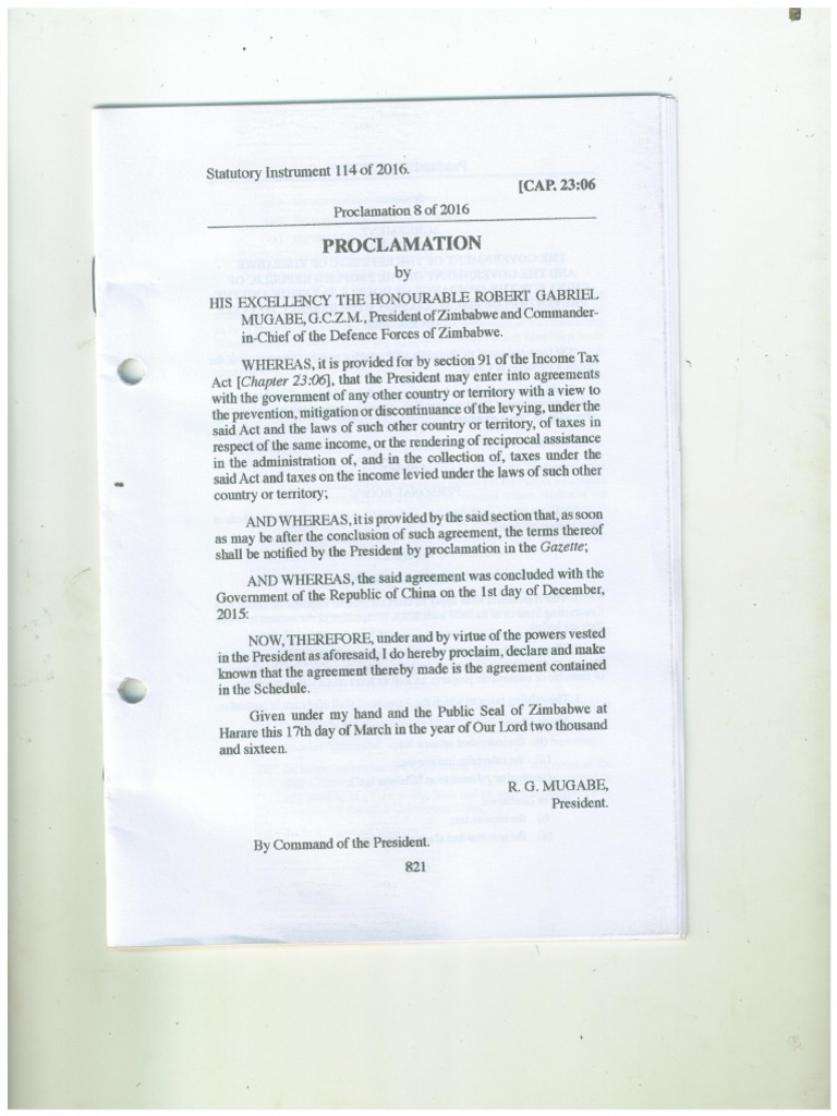 Statutory Instrument 114 of 2016 Part A | PDF