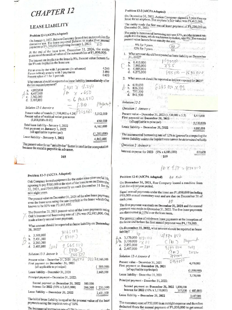 12 Lease Liability | PDF