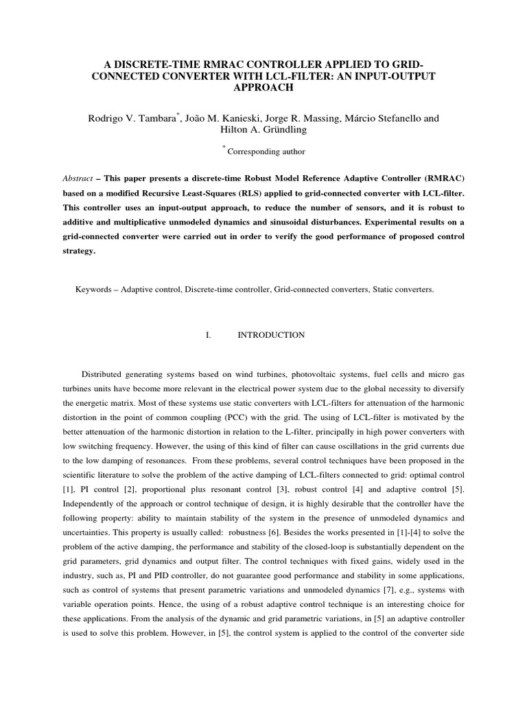 Draft discrete time rmrac controller lcl v 3 pdf control