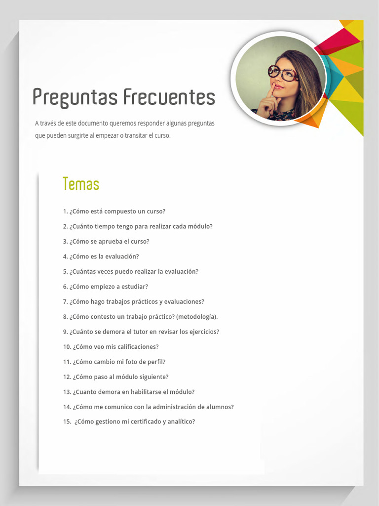 Preguntas Frecuentes sobre Cursos Online | PDF