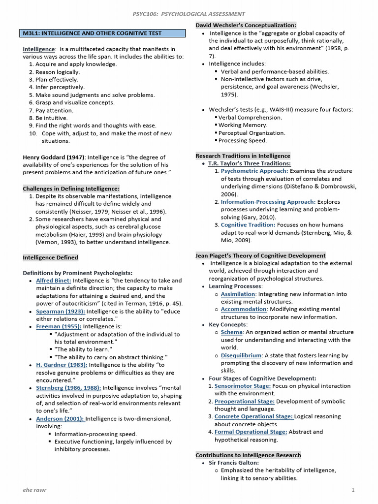 Understanding Intelligence Theories | PDF | Wechsler Adult Intelligence ...