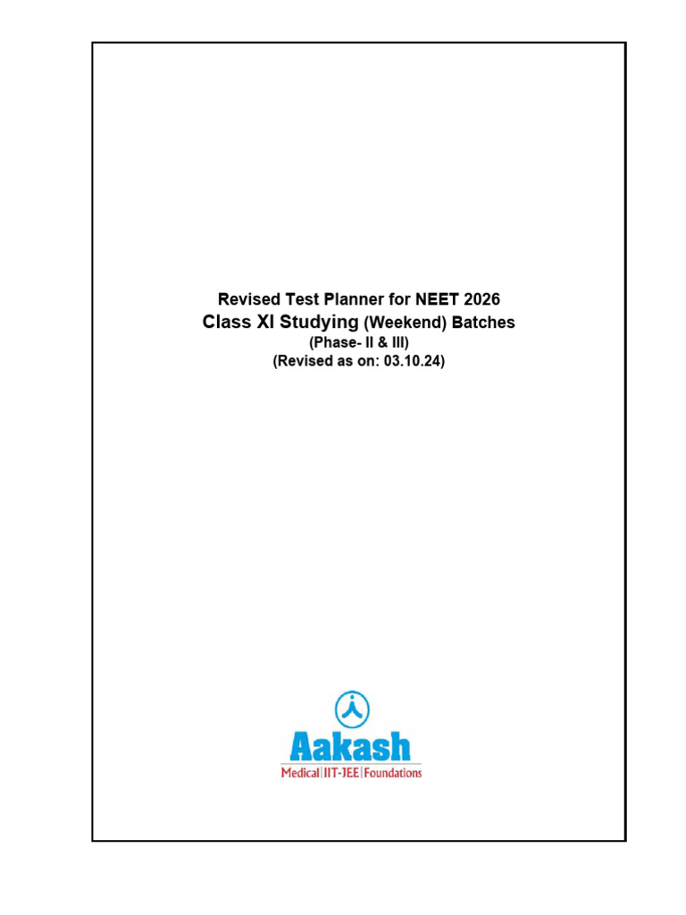 TY Phase II III WE Test Planner 2024 25-8 | PDF | Chemical Bond ...