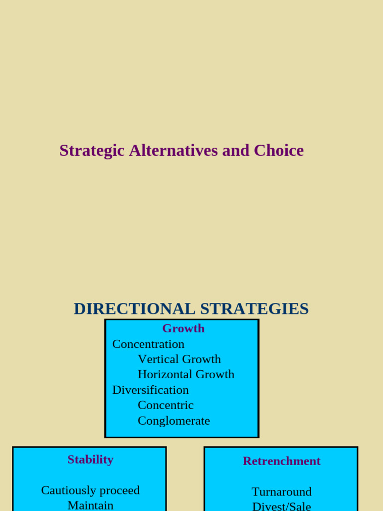 5-Strategic Alternatives and Choice | PDF | Mergers And Acquisitions ...